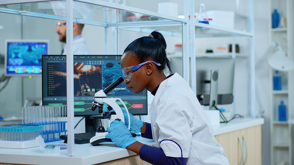 Postdoc student in the research lab.