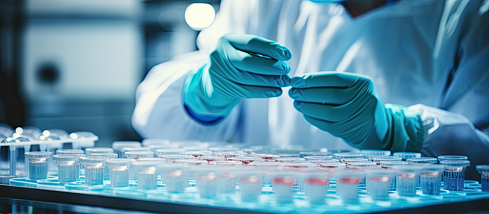 Image representing protein analysis in a lab environement